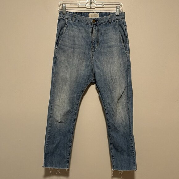 Nili Lotan Paris Drop Crotch Taper Leg Jean Pants Size 25 - Picture 1 of 9
